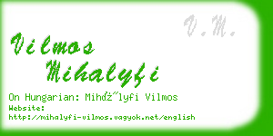 vilmos mihalyfi business card